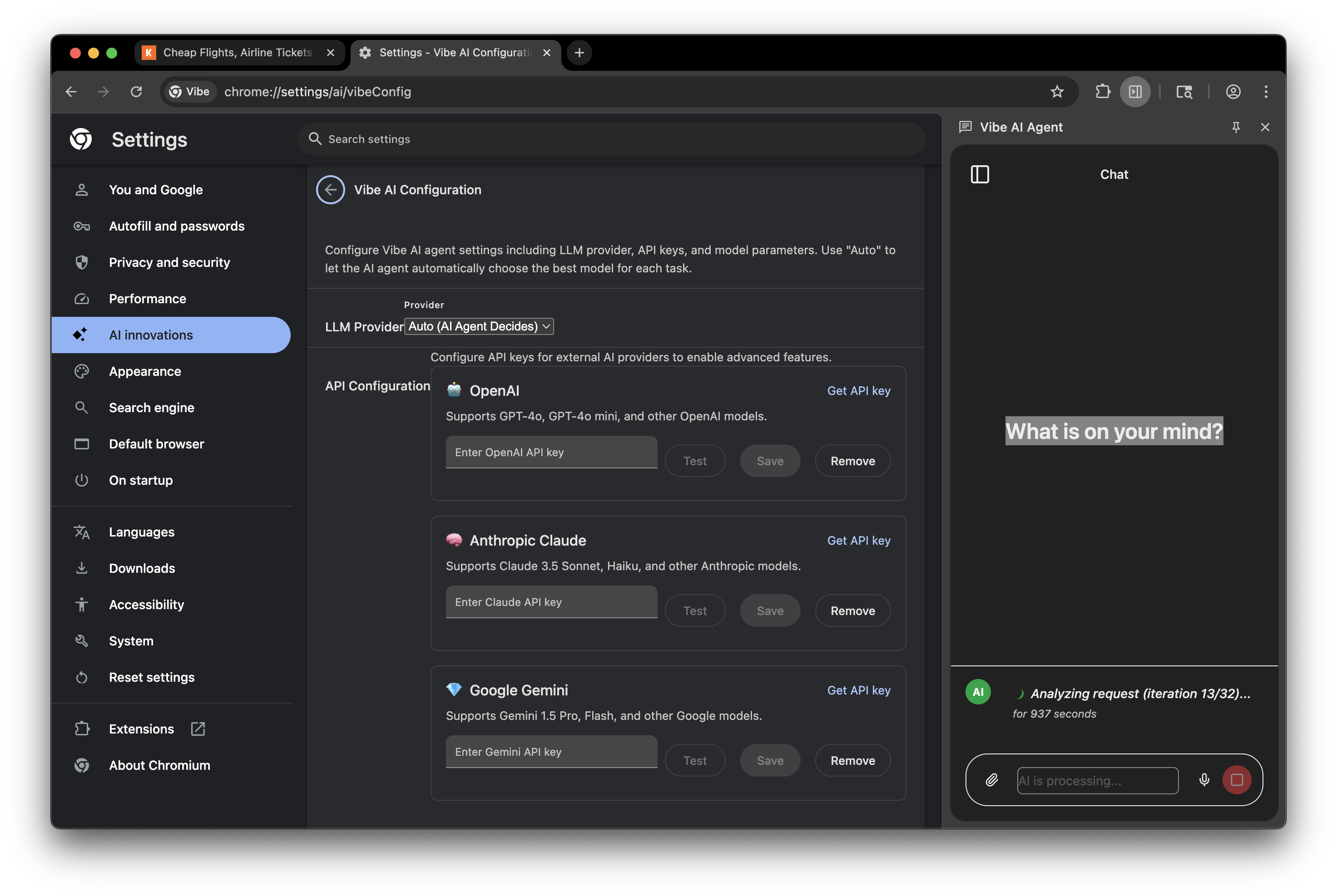 Vibe automatic AI model selection